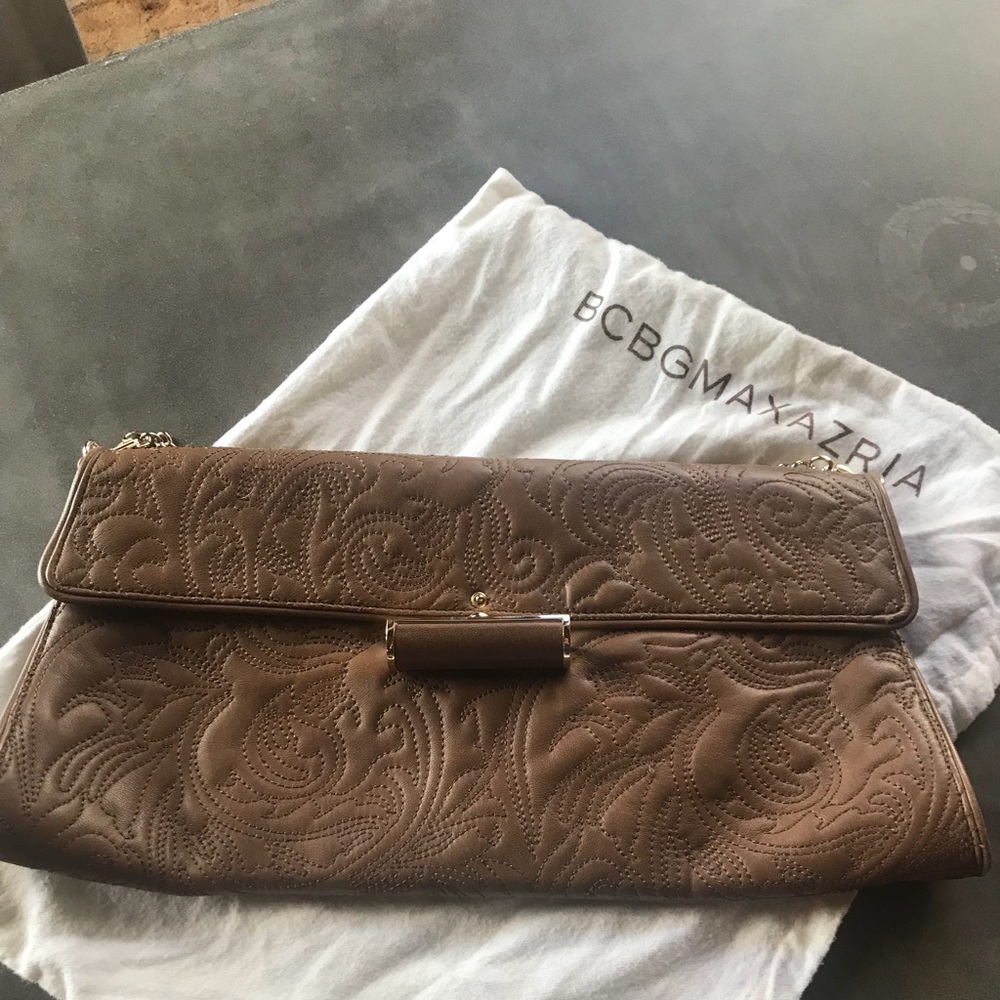 BCBG Max Azria leather clutch